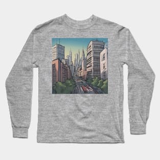 city ​​portrait Long Sleeve T-Shirt